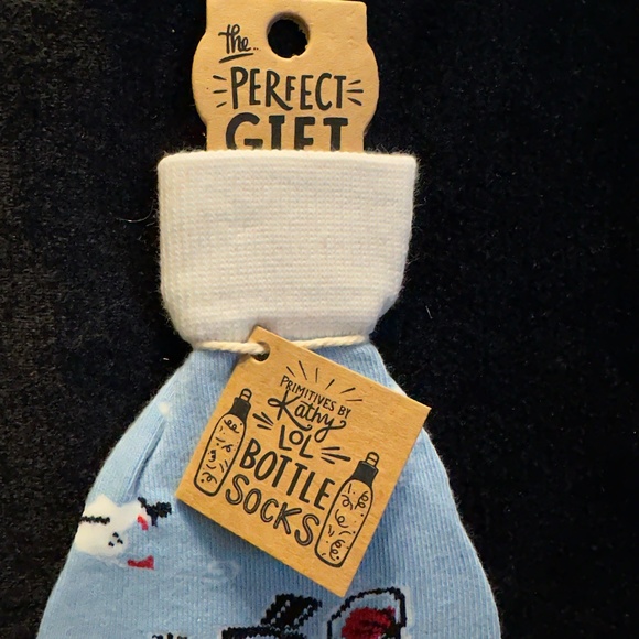 Christmas Cheer LOL Snowmen Bottle Socks by Primitives by Kathy - Picture 3 of 11